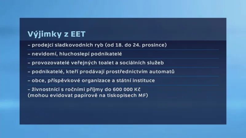 Výjimky z EET