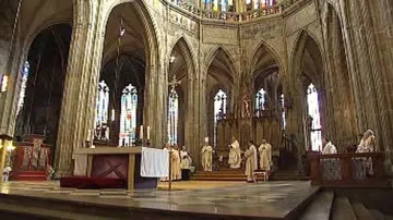 Bohoslužba v pražské katedrále