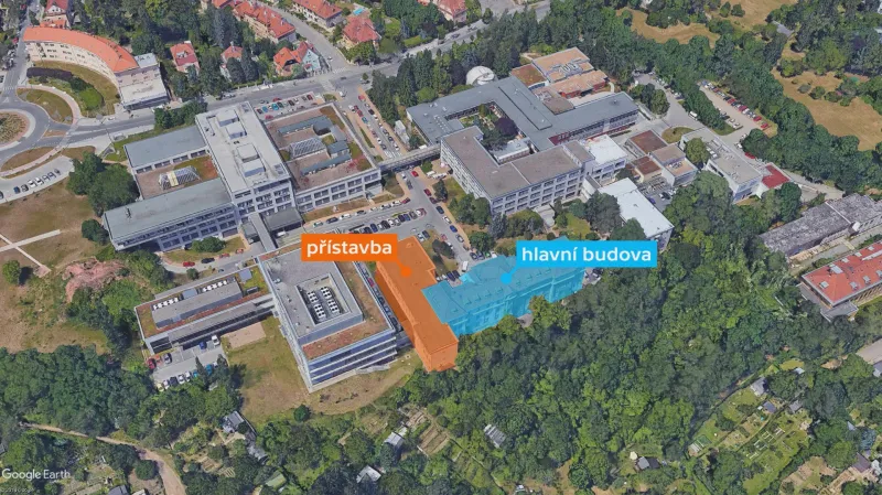 Bakešův pavilon v areálu Masarykova onkologického ústavu