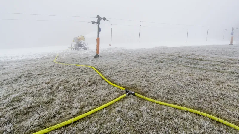 Zasněžování v Krkonoších