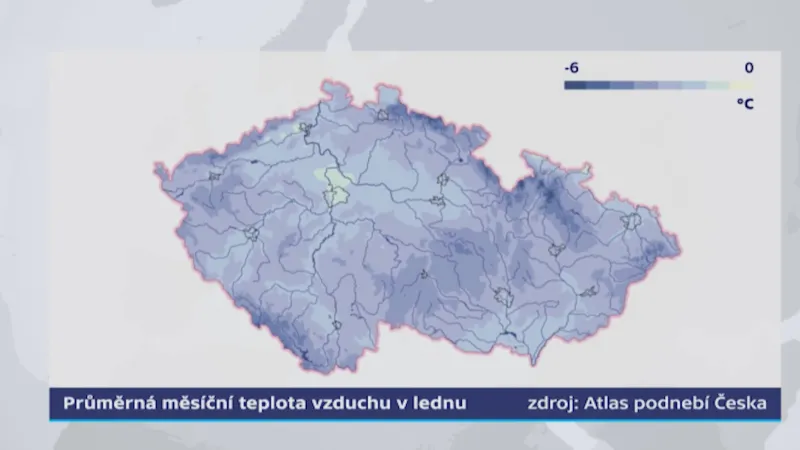 Průměrná měsíční teplota vzduchu v lednu