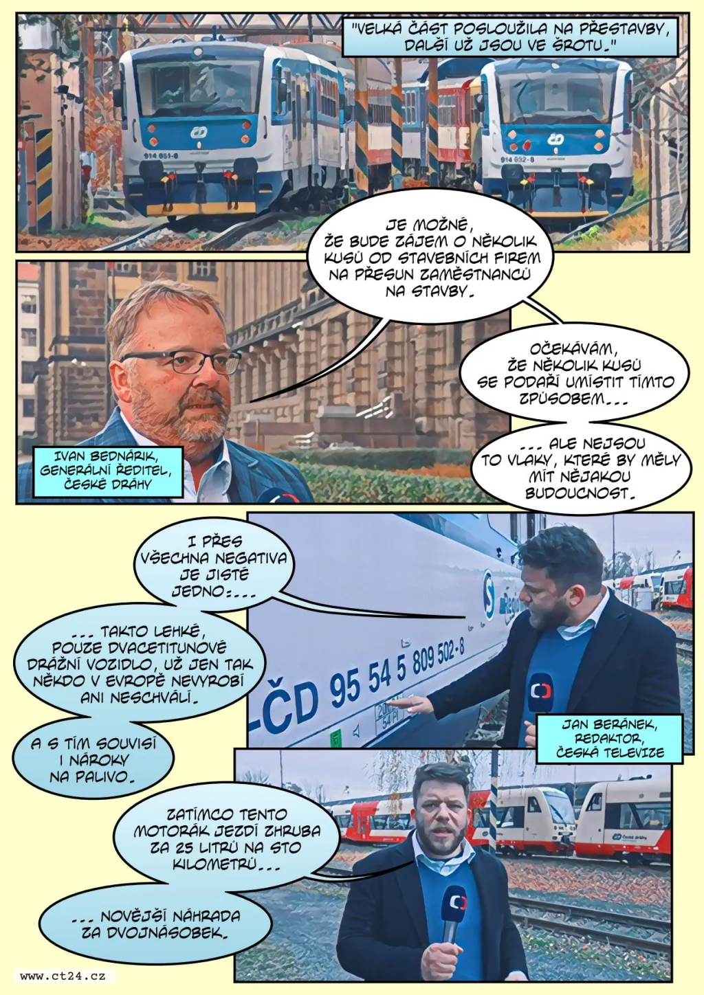 Staré motorové vlaky jdou do důchodu