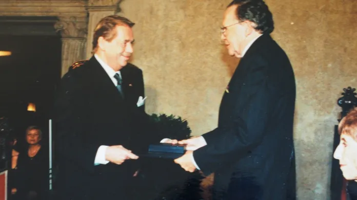 Peter Demetz a Václav Havel v 90. letech