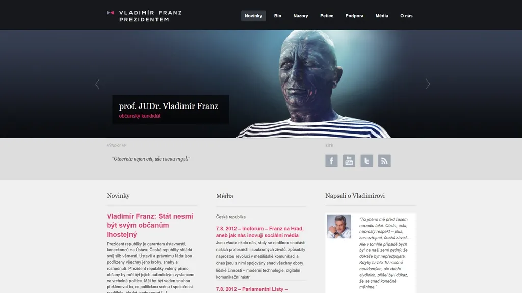 Volební stránky Vladimíra Franze