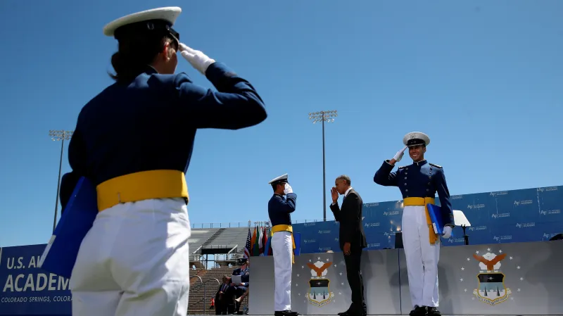 Ceremoniál na letecké akademii v Colorado Springs
