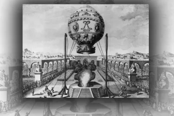 Bratři Montgolfierové vypustili balon naplněný horkým vzduchem