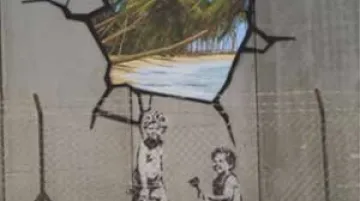 Z Banksyho tvroby / zeď v Palestině