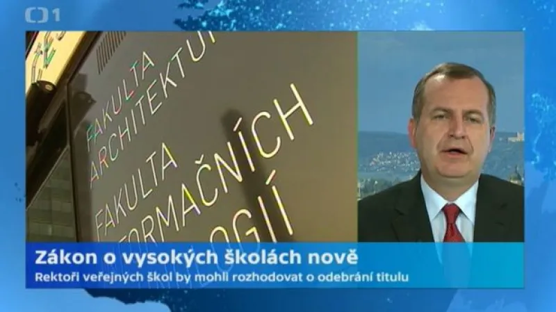 Rektor Tomáš Zima: Novela zákona o VŠ umožní odebírat tituly