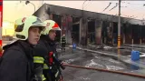 Požár trolejbusů v Opavě
