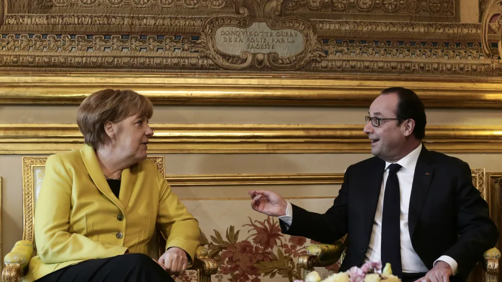 Merkelová a Hollande znovu jednali o situaci na Ukrajině