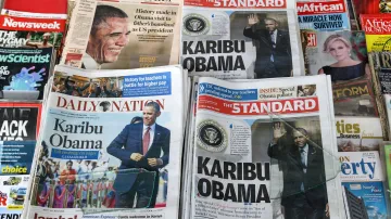 Návštěva Baracka Obamy v Keni je hlavním tématem tisku