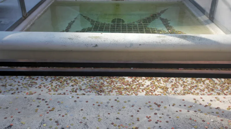 Mince ve fontáně di Trevi