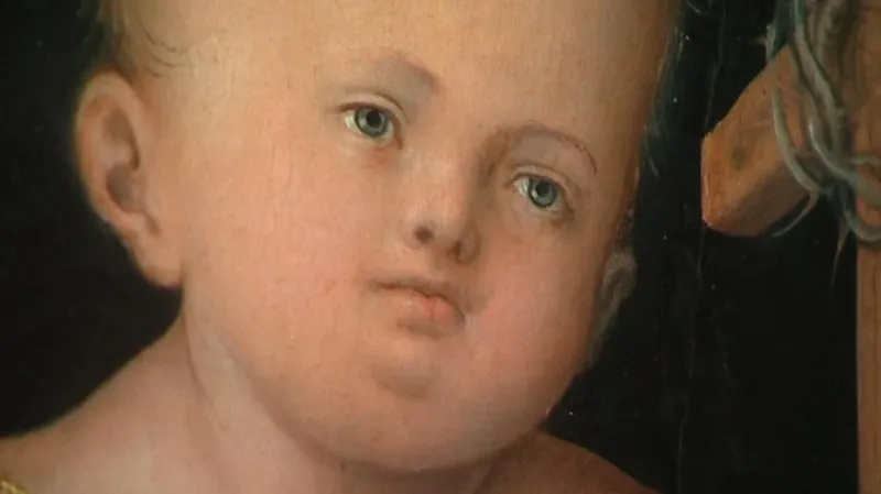 Lucas Cranach / Žehnající Jezulátko (detail)