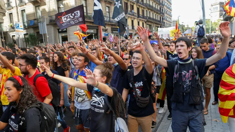 Demonstrací se účastnili i studenti