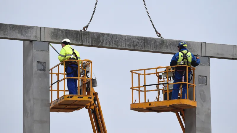 Stavba haly Hyundai Mobis v průmyslové zóně Mošnov