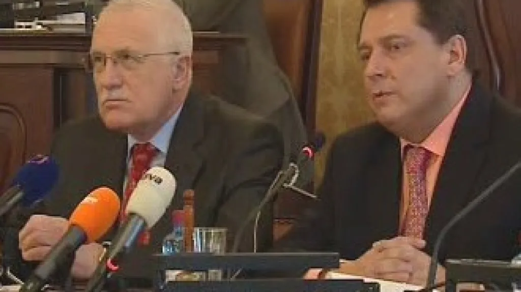 Václav Klaus a Jiří Paroubek