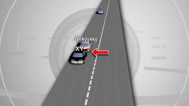 Grafická podoba jedné verze nehody na D1 z 29. prosince 2010