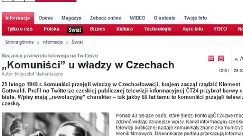 Únor 1948: Média o sociálních sítích ČT