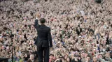 Barack Obama při pražském projevu