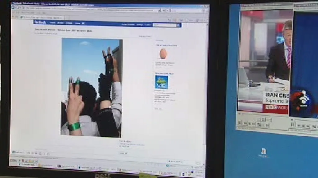 Íránské demonstrace na Facebooku