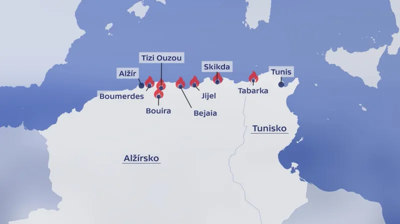 Požáry v Alžírsku