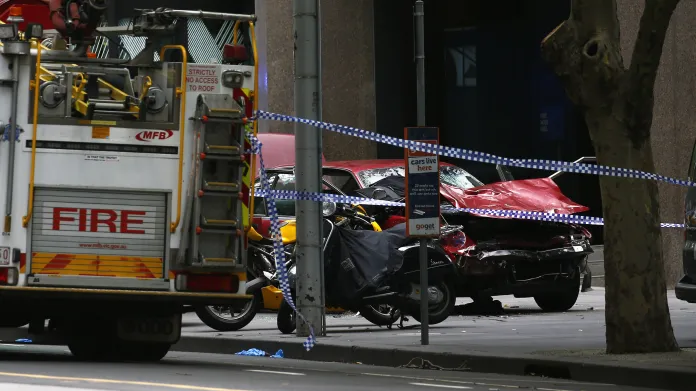 Místo incidentu v australském Melbourne