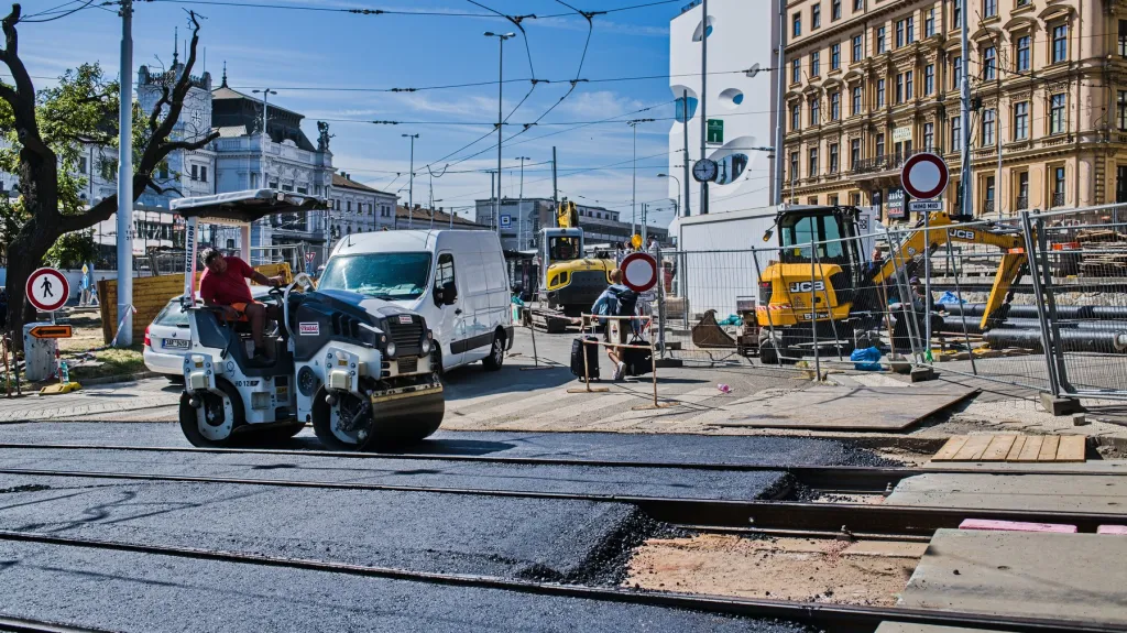 Letní opravy tramvajových tratí v Brně