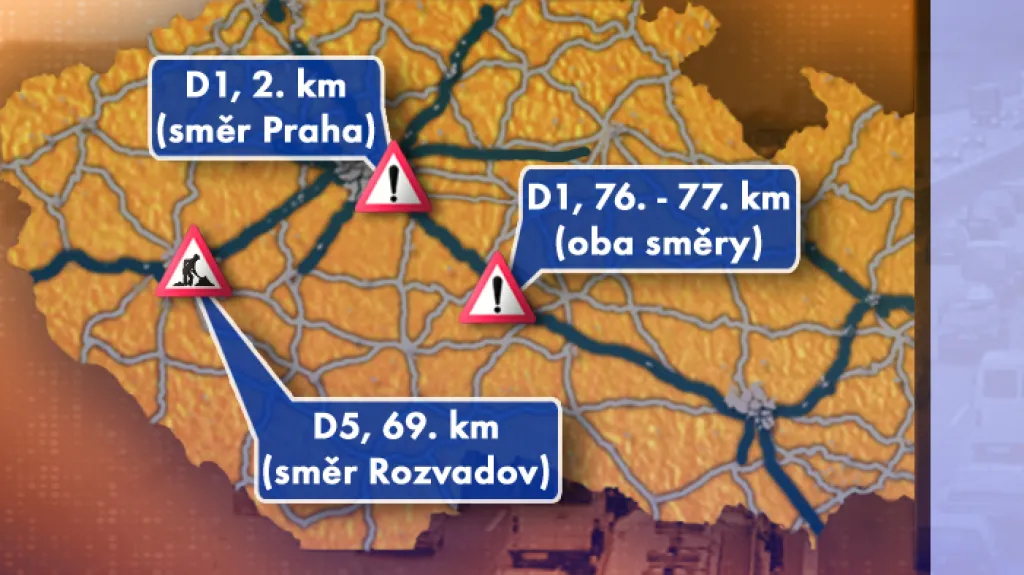Dopravní situace ve středu 23. 7. 2008