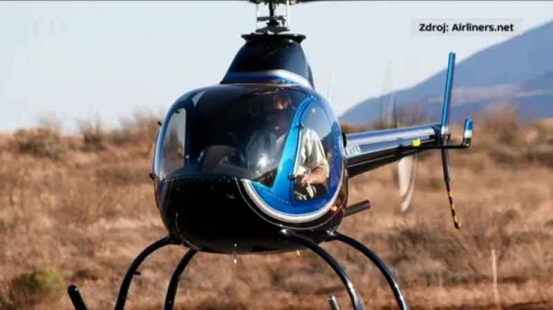 Na Litoměřicku zemřel pilot po pádu vrtulníku