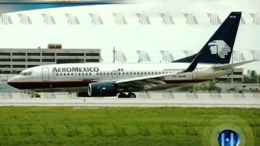 Unesené letadlo společnosti AeroMexico