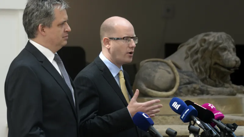 Jiří Dienstbier a Bohuslav Sobotka