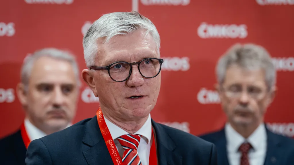 Prezident Hospodářské komory ČR Zdeněk Zajíček na sjezdu Českomoravské konfederace odborových svazů, 24. dubna 2026