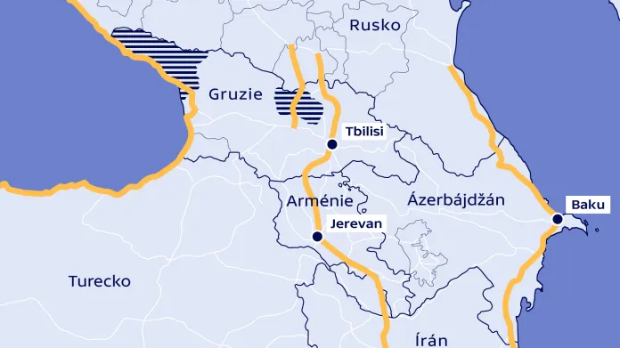 Silnice přes Velký Kavkaz
