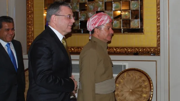 Ministr Zaorálek a prezident autonomního Kurdistánu Masúd Barzání