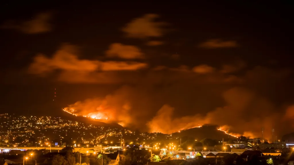 Požár u Christchurch