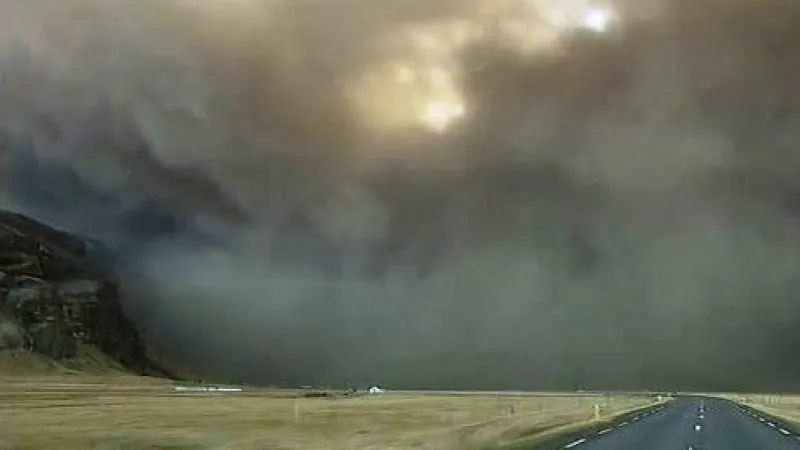 Sopečný prach na Islandu