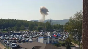 Požár a výbuchy uskladněné munice v Bílině