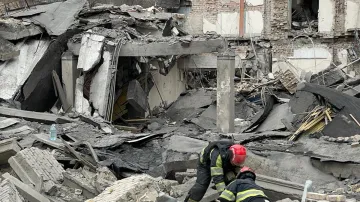 Následky ruských úderů na Kyjev