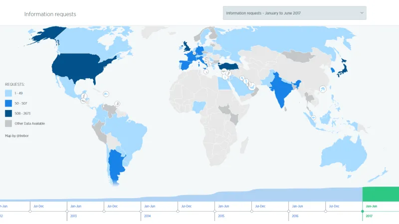 Mapa žádostí o poskytnutí informací k publikovanému obsahu