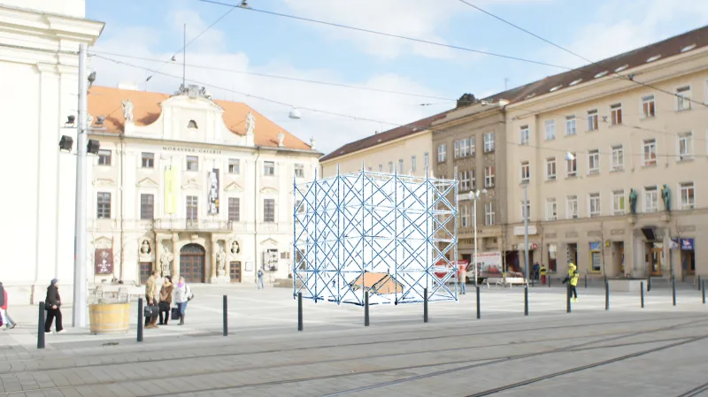 Vizualizace návrhu výtvarného díla Antona Čierneho