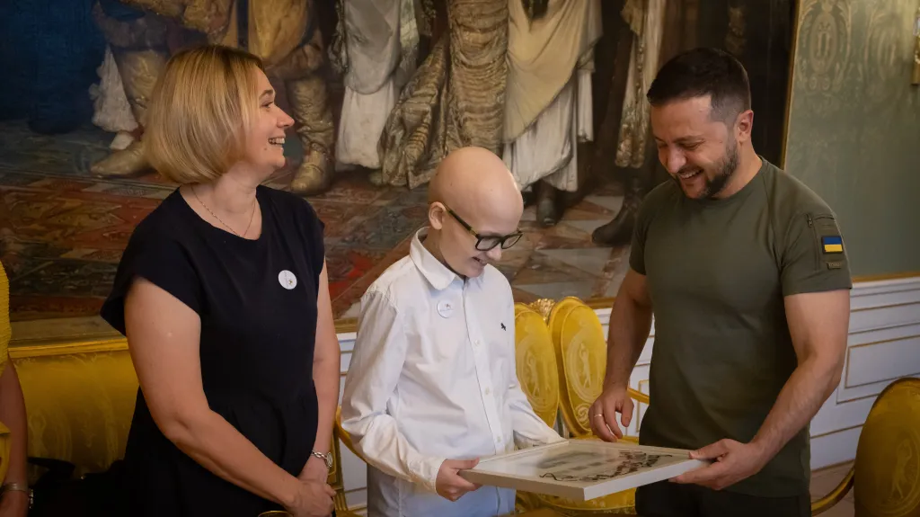 Anton Kocko a Volodymyr Zelenskyj v Praze