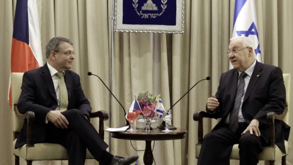 Lubomír Zaorálek a izraelský prezident Reuven Rivlin