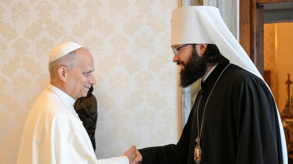 Papež Lev XIV. se setkal s metropolitou Antonijem, vedoucím oddělení vnějších vztahů moskevského patriarchátu