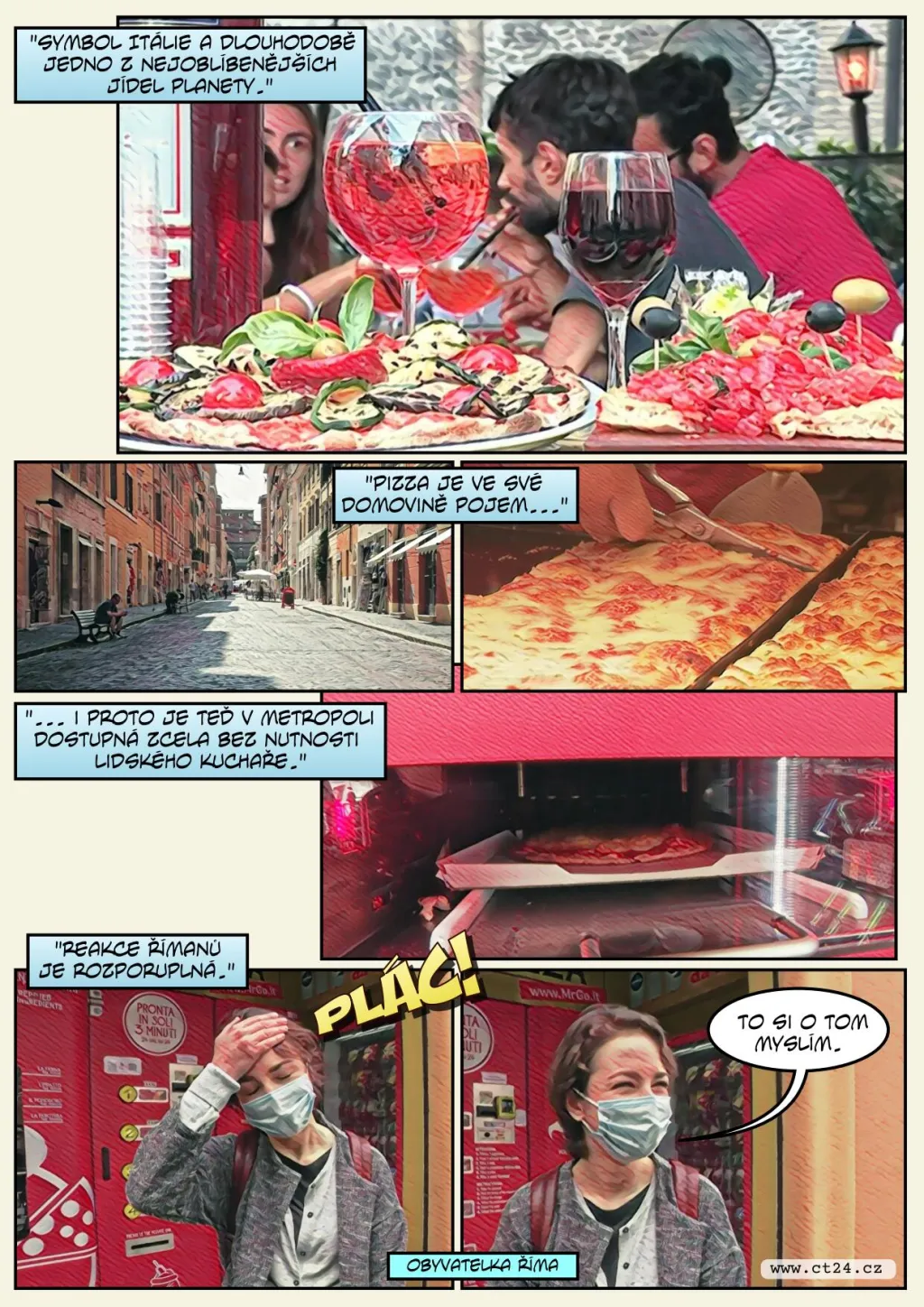 Automat na pizzu dělí Řím