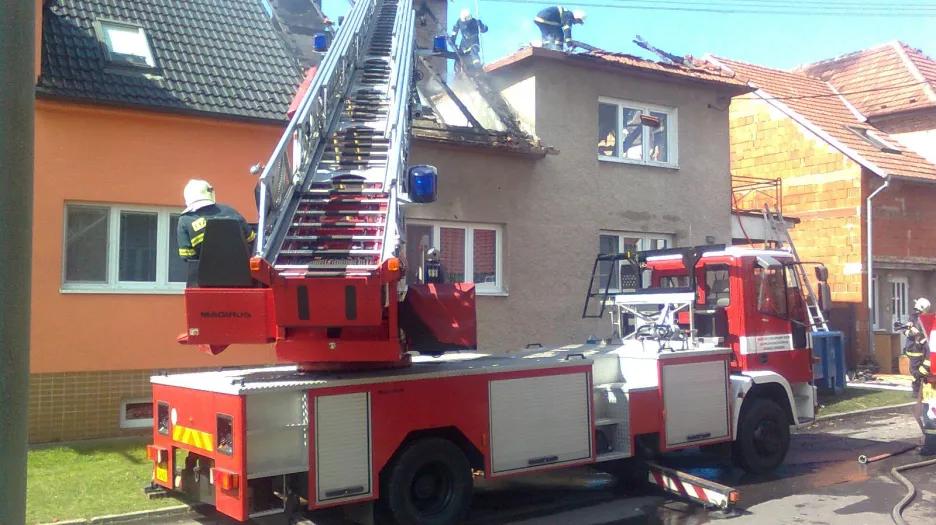 Požár rodinného domu v Ratíškovicích
