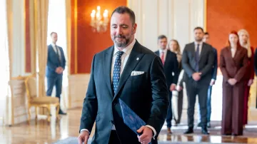 Igor Červený (Motoristé) při jmenování ministrem životního prostředí