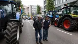 Zemědělci v Bruselu protestují kvůli mléku