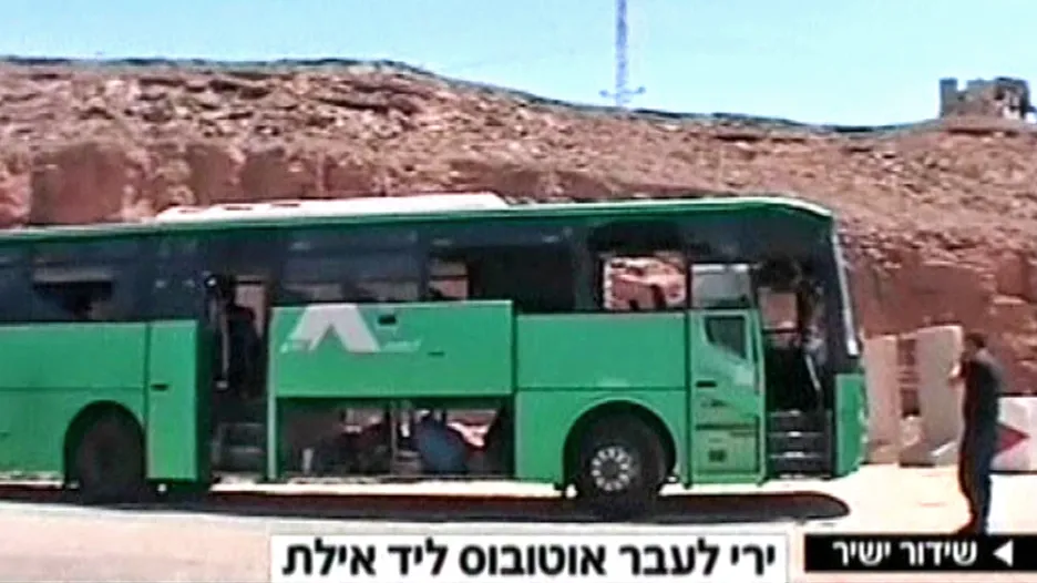 Napadený izraelský autobus u Ejlatu