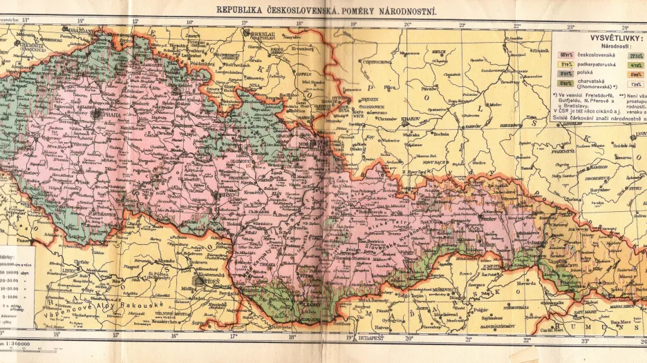 Národnostní situace v ČSR v atlasu z r. 1936
