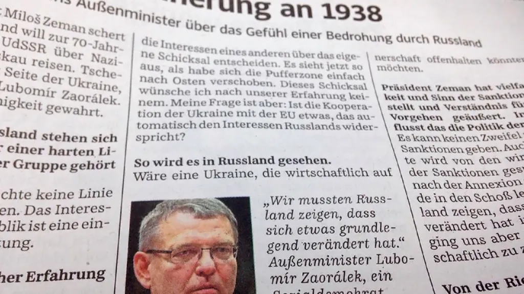 Lubomír Zaorálek pro Süddeutsche Zeitung